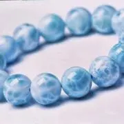 天然石未処理ラリマー10mmブレスレット17cm - メルカリ