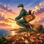 そらとぶ配達員の画像