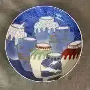 市川光春】色鍋島の伝統 鍋島藩窯 御庭焼 市川光春作 錦牡丹波波地文