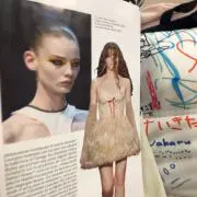 poppy ウェーブチュール キャミ チュニック ピンクシースルー