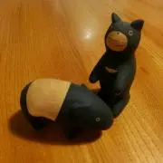 たぬき夫婦の画像