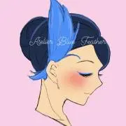 Atelier blue feather