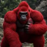 赤いゴリラの画像