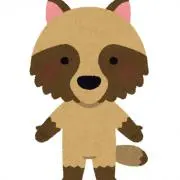 緑の狸の画像