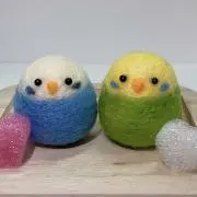 現在オーダーストップ中】羊毛フェルト セキセイインコ ハンドメイド
