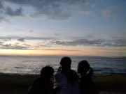 光と雲と空の画像