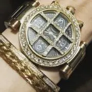 上肯龍紋龍眼天珠 亀甲長寿天珠 二眼 ルチル 天珠ブレスレット - メルカリ