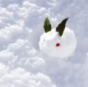 雪うさぎの画像