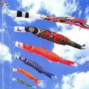 即納！激安！！新品□鯉五匹♪金太郎ゴールド鯉のぼり3m8点セット