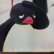 困ってるペンギンの画像