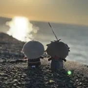 赤い羊の画像