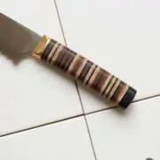 堺打刃物 祥太郎作 文化包丁 銀三 本鍛錬 6寸 180mm 山塚刃物 樫八角柄