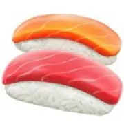 寿司食べてる