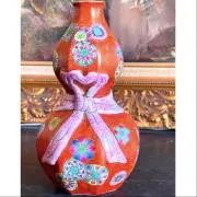 清嘉慶時代 青花纏枝牡丹紋三足香炉 唐物 鼎型香炉【旧家蔵出し】（A