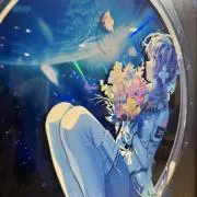 メイドと青透館 直筆サイン入りオーロラアートA3藤ちょこ - メルカリ