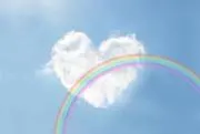 ♥️ハートの雲と虹が可愛い♥️の画像