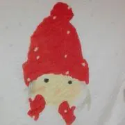 赤い毛糸帽の女の子の画像