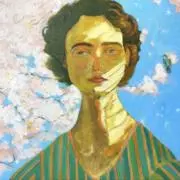 桜の女 P8 油彩画 人物画 絵画 - メルカリ