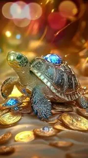黄金の亀の画像