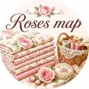薔薇柄生地　Roses map®の画像