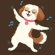 踊るわんこの画像
