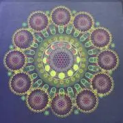 サイケデリック曼荼羅 ファブリックパネル 約91×60×3cm - メルカリ