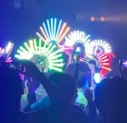 在庫限】改良 改造ペンライト 虹孔雀 フルカラー孔雀 14連 改チア
