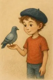 pigeon et garçonの画像