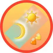 太陽と月。の画像