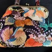 古布リメイクがま口バッグ 唐獅子 袋帯 - メルカリ